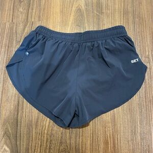 SET active navy running shorts